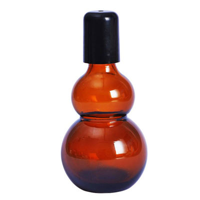 Calabash Amber Glass Odm Lăn trên chai tinh dầu với quả cầu massage bằng thép không gỉ